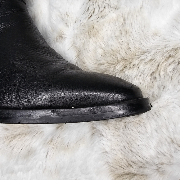 Aquatalia Colbie Women’s Chelsea Ankle Boots Weatherproof Zip Blck Leather US6.5 - Picture 9 of 13